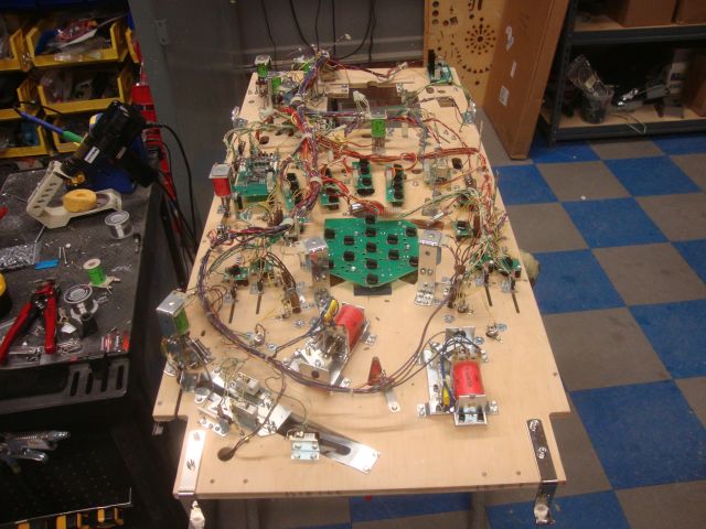 74
Playfield  wiring  is just about complete.