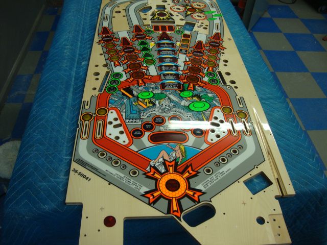 39
Playfield is sanded and polished.Ready for rebuild.