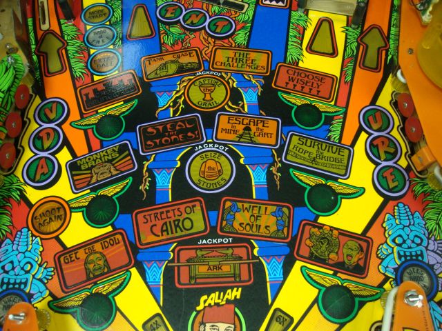 28
 This is the  lower portion of the sample playfield.The  inserts have a more golden look to them in all the yellow areas.Thi