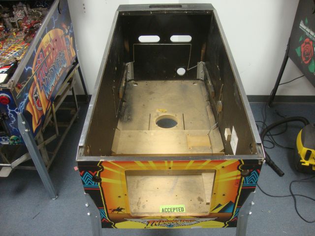 47
Lower is gutted and will be replaced as well.The cabinet is  split at  two seams and is not very  structurally sound. 