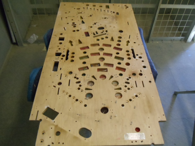 126
Moving back to the playfield  while I wait for the  cabinet to cure.
The underside will be sanded claen and level.