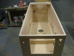 128
New lower cabinet is ready to begin the refinishing process.