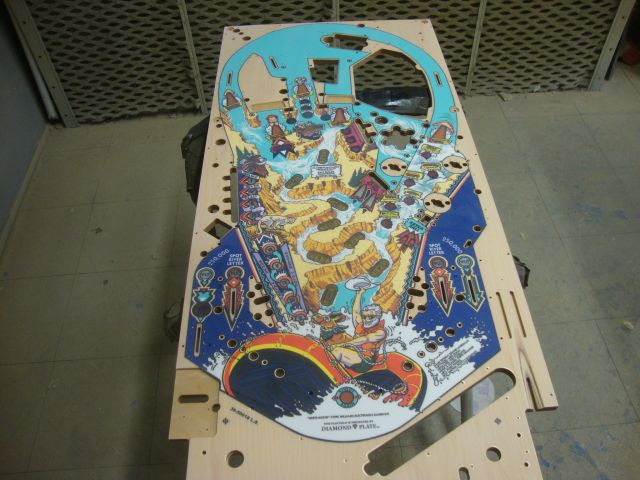 45
The replacement playfield has a thicker clear than I like  so I have shaved it down considerably.