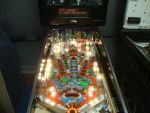 115
 Playfield is  now in the cabinet and powered up for testing.