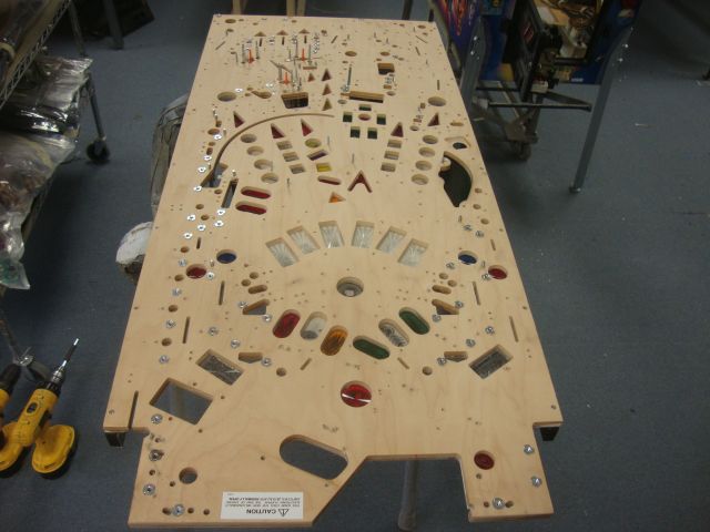 6
 Previously installed NOS/HEP  playfield is stripped bare. 