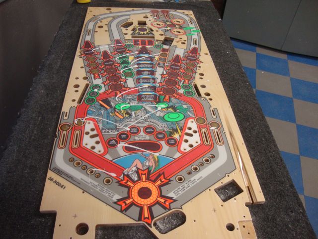 46
Playfield is sanded and ready to polish.