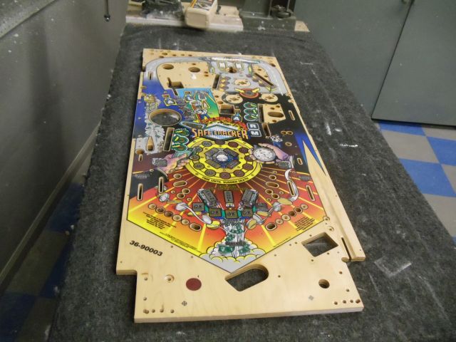 74
Playfield is sanded and ready to polish.