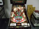 103
Playfield is in the cabinet and powered up for testing.