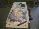 109
Playfield is sanded and being prepped for the final clear application. 