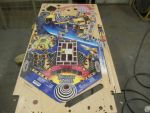 65
Playfield is sanded and  being  prepped for some initial repaints prior to the first clear application.