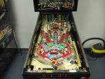 91
Playfield is now in the cabinet and just about ready to power up for initial testing.