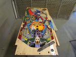 110
Playfield is now ready to begin the repainting and clear coating process.While it is new there are some art  corrections to