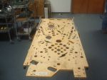 36
 Playfield is out of the cabinet.