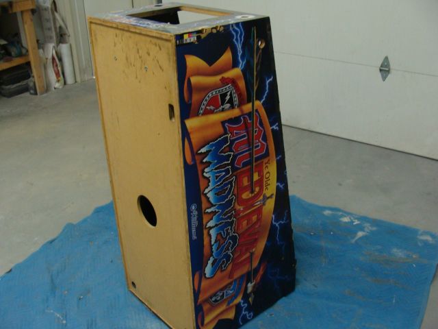 33
 Playfield is curing so the cabinet  restore begins.