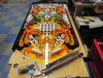 128
Playfield is ready to drop into the cabinet.