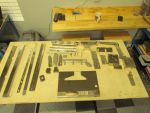 88
Parts that were nickel plasted are ready to  tap and  then  they can be used to start the cabinet rebuild.