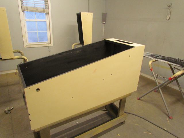 103
Cabinet is  prepped and ready for paint.A light trim out was done on the inside to aid the  coverage in that area.