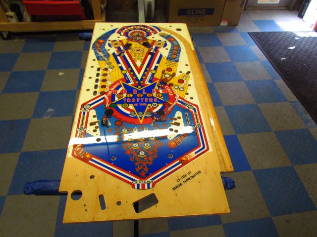 76
The  supplied NOS playfield was previously cleared by  another well know playfield  expert.
It is not  fit as is to go into